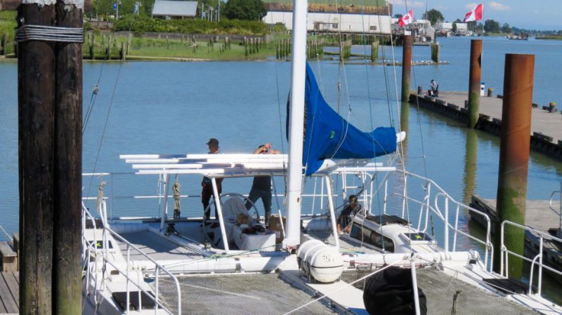 1.2kW Solar Catamaran – Aerial Sea – Steveston BC